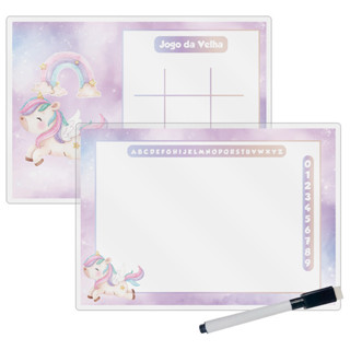 Kit 10 Lousa Mágica Catalogada + Caneta E Apagador Lembrancinha Festa Infantil Unicornio Bebê em Oferta na Shopee