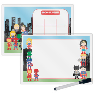 Kit 10 Lousa Mágica Catalogada + Caneta E Apagador Lembrancinha Festa Infantil Herois Baby em Oferta na Shopee