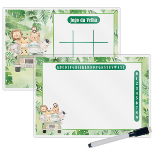 Kit 10 Lousa Mágica Catalogada + Caneta E Apagador Lembrancinha Festa Infantil Safari Menino em Oferta na Shopee