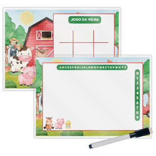 Kit 10 Lousa Mágica Catalogada + Caneta E Apagador Lembrancinha Festa Infantil Fazendinha Menino em Oferta na Shopee