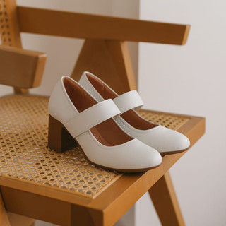 Sapato Boneca Social Preto Nude Feminino Salto Grosso em Oferta na Shopee