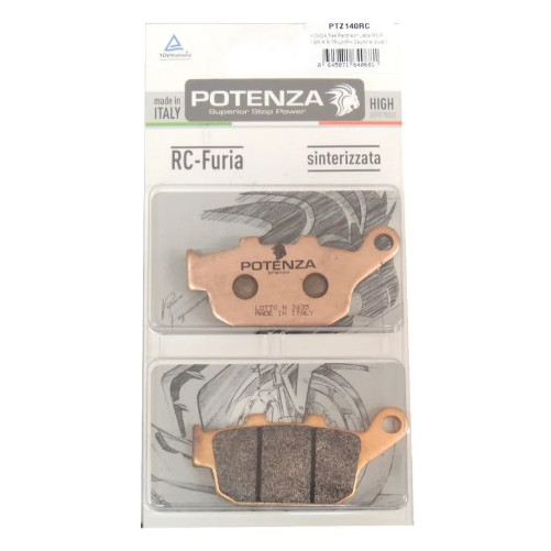 PASTILHA DE FREIO POTENZA TRASEIRA TRIUMPH DAYTONA 675 R (BREMBO CALIPERS) 2011 A 2012 - PTZ140RC