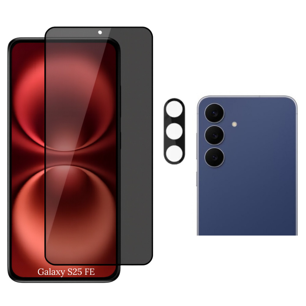 Película 3d 9d Privacidade Anti Spy + Pelíc Câmera Para Galaxy S25 Fe (Produto Importado de Alta Qualidade)