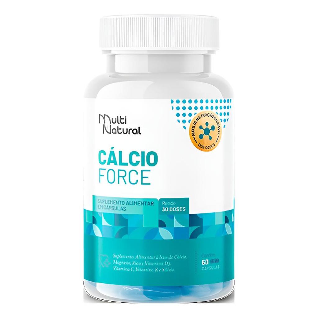Cálcio Force Pote 60 Caps + Vitaminas e Minerais - Multi Natural