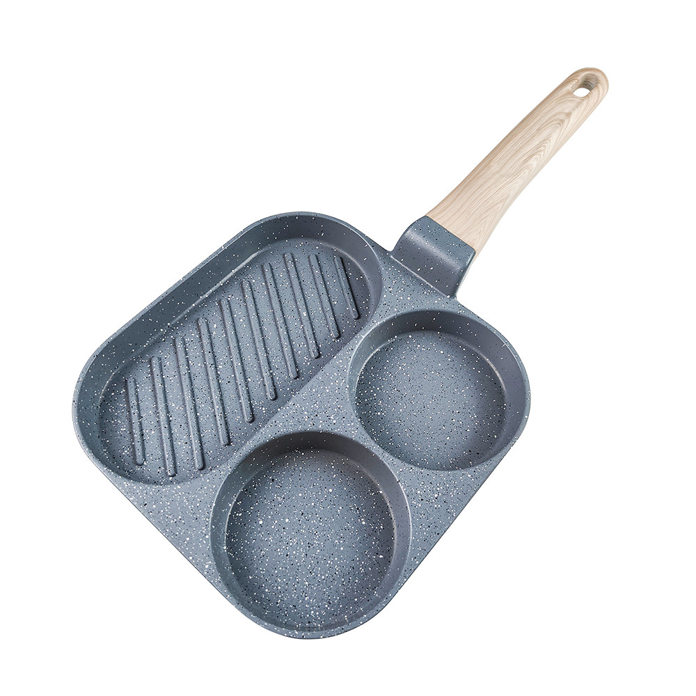 Frigideira Antiaderente 4 Furos Bife Ovo Fogão Indução em Oferta na Shopee