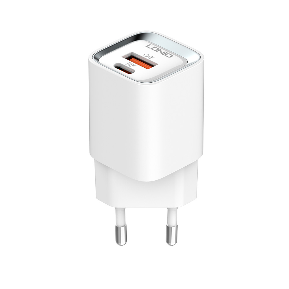 Carregador Usb A/C LDNIO 20W QC3.0 Cabo Lightning Branco