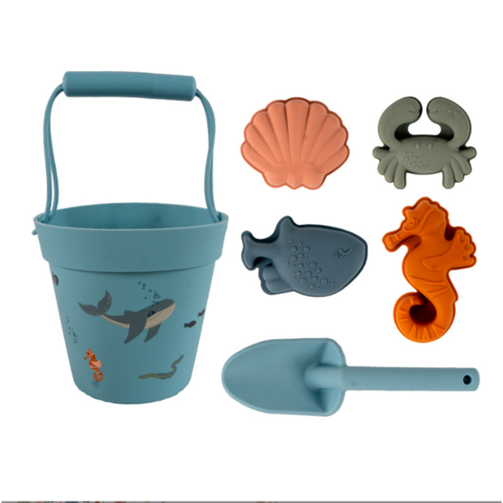 Brinquedo de Praia Infantil Life Kit Balde Pá Silicone em Oferta na Shopee