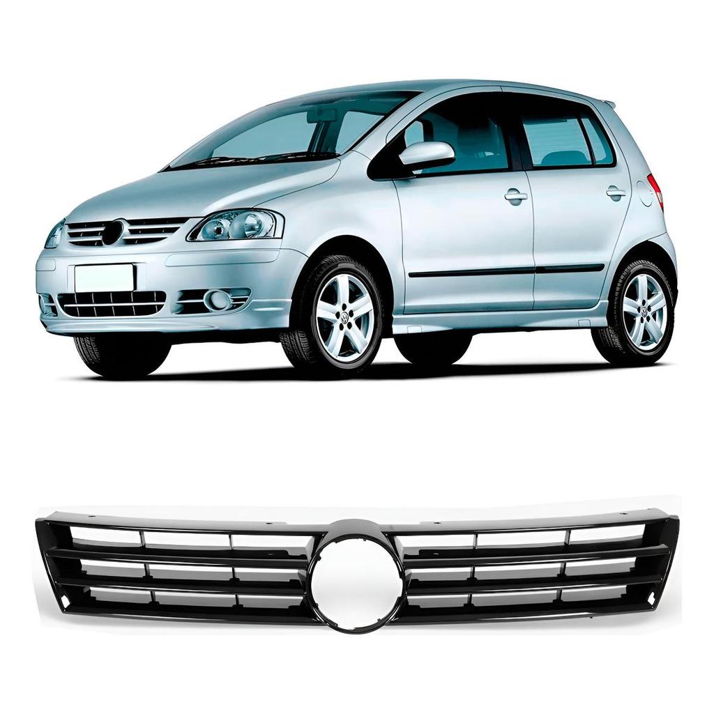 Grade Dianteira Central Radiador Fox - 2010 em diante - Black Piano em Oferta na Shopee