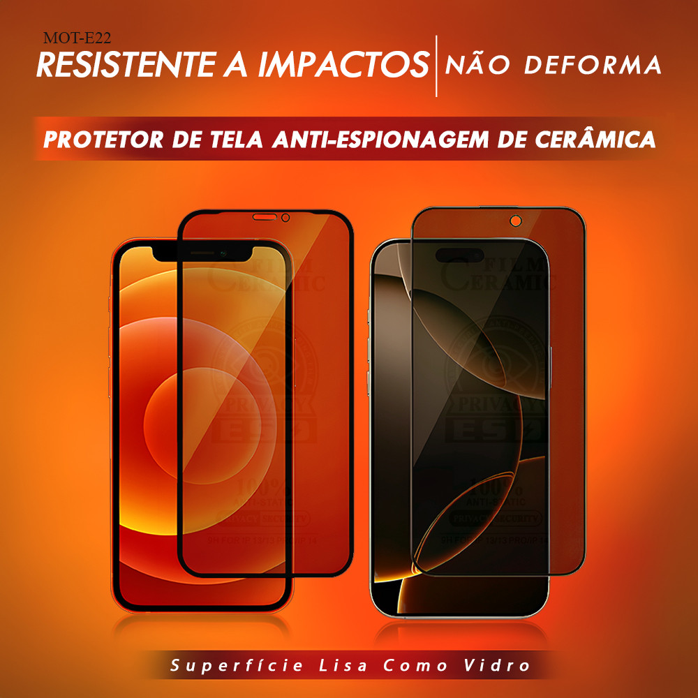 Película Para Motorola Moto E22 E13 E7 E20 E32 E40 Edge 30 Plus Power 5G  Macia Privacidade Screen Protector FKM em Oferta na Shopee