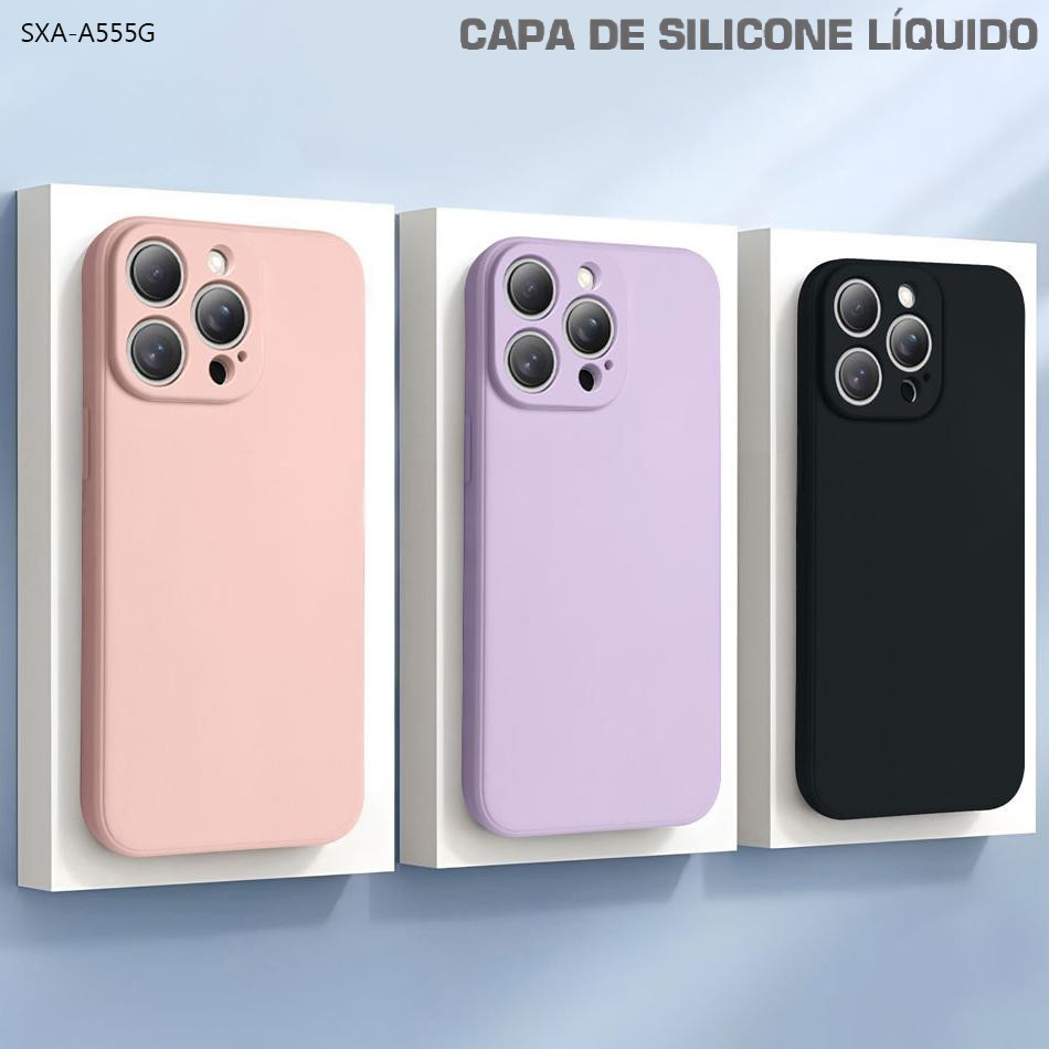 Capa Para Samsung Galaxy A55 A54 A35 A34 A32 4G 5G Capinha De Líquido Silicone Proteção Macio Case 0000 ZBYT
