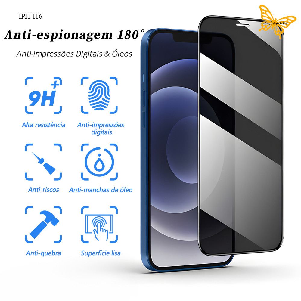 Película Privacidade Para iPhone 16 15 14 13 12 11 X XS XR 7 8 6 6S SE Pro Max Plus 2020 2022  Macia Protector FKM em Oferta na Shopee