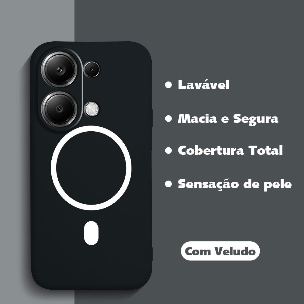 Capa Para Xiaomi Poco M6 Pro 4G Capinha De Silicone Líquido Proteção Macio Case 0062 ZBYT