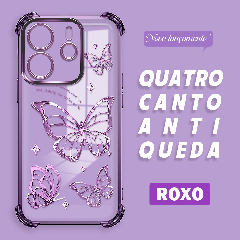 Capa Para Xiaomi Redmi Note 14 4G Case Capinha Celular de alta qualidade Transparente Protetora SJ0057 em Oferta na Shopee