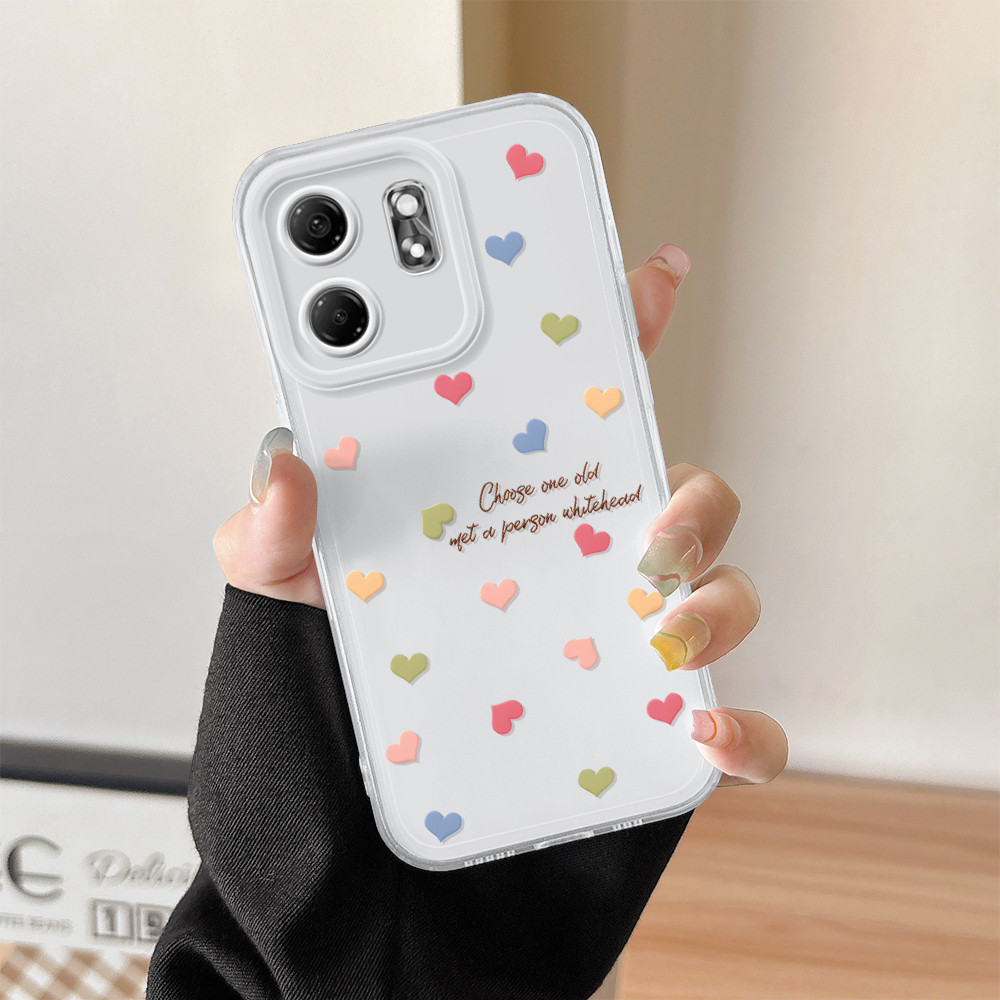 Capinha Para Infinix Smart 9 Hot 50i Case Amor Coração Airbag Macio TPU Capa De Celular 0056 TSY em Oferta na Shopee
