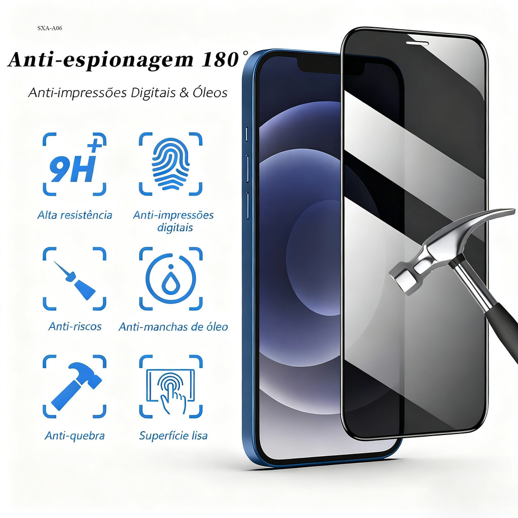 Película Macia Privacidade Para Samsung Galaxy A06 A05 A03 A05S A04E A10 A31 A02 A71 A51 A04S A03S A02S A10S FKM