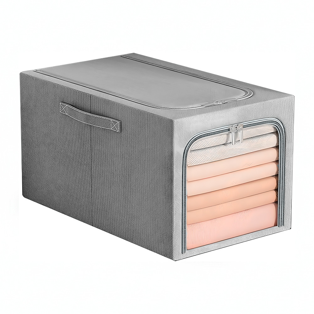 Caixa Organizadora Dobrável Life 45x30x23cm Cinza em Oferta na Shopee