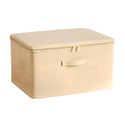 Caixa Organizadora Amarela Claro Grande 49x37x31cm