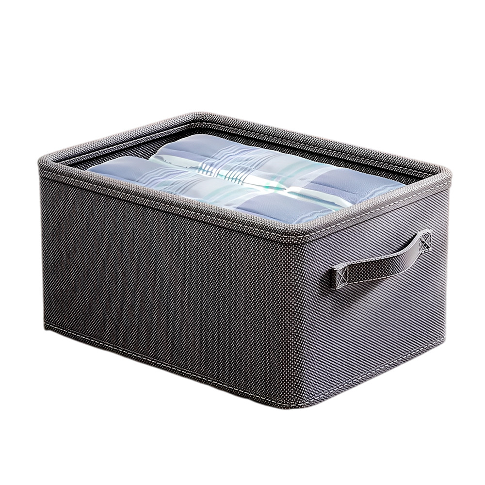 Caixa Organizadora Dobrável Life Cinza Escuro 33x20x18 em Oferta na Shopee