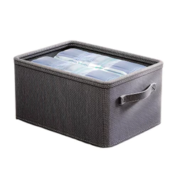 Caixa Organizadora Dobrável Life Cinza Escuro 33x20x18