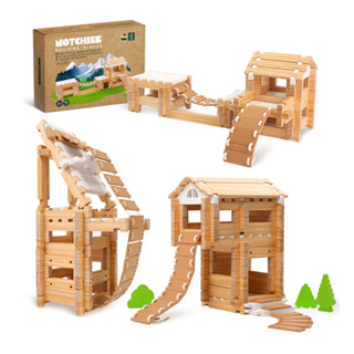 Blocos De Montar Madeira Notchies 96 Peças Educativo em Oferta na Shopee