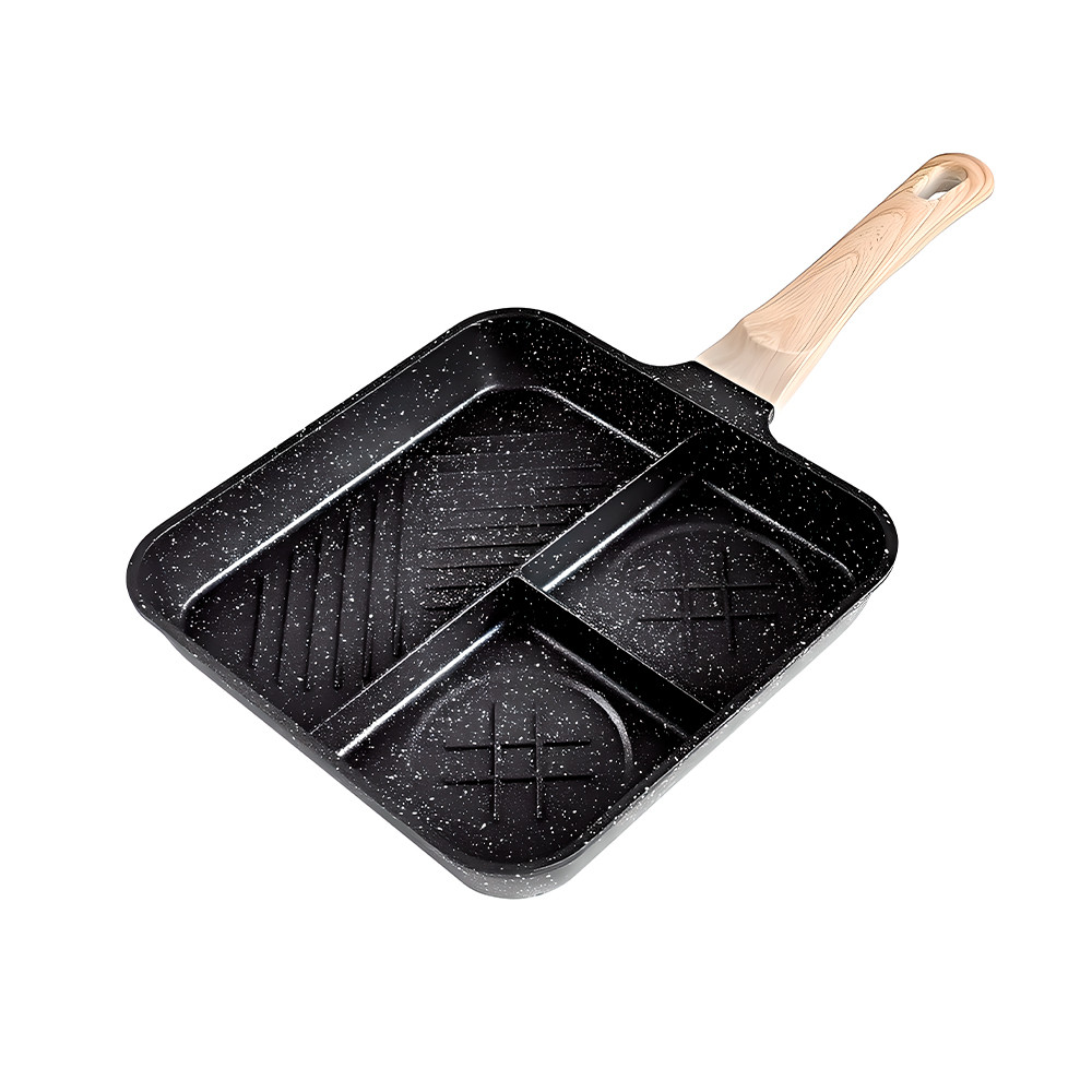 Frigideira 3 em 1 Antiaderente XY127 Bife Fogão Indução em Oferta na Shopee