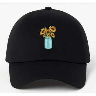 Boné Baseball Girassóis Azul Lifestyle Look do Dia em Oferta na Shopee