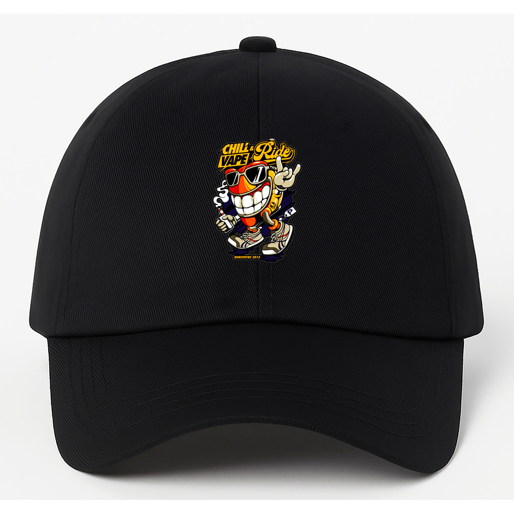 Boné Baseball Esqueleto Chill Vape Ride Look do Dia Urbano