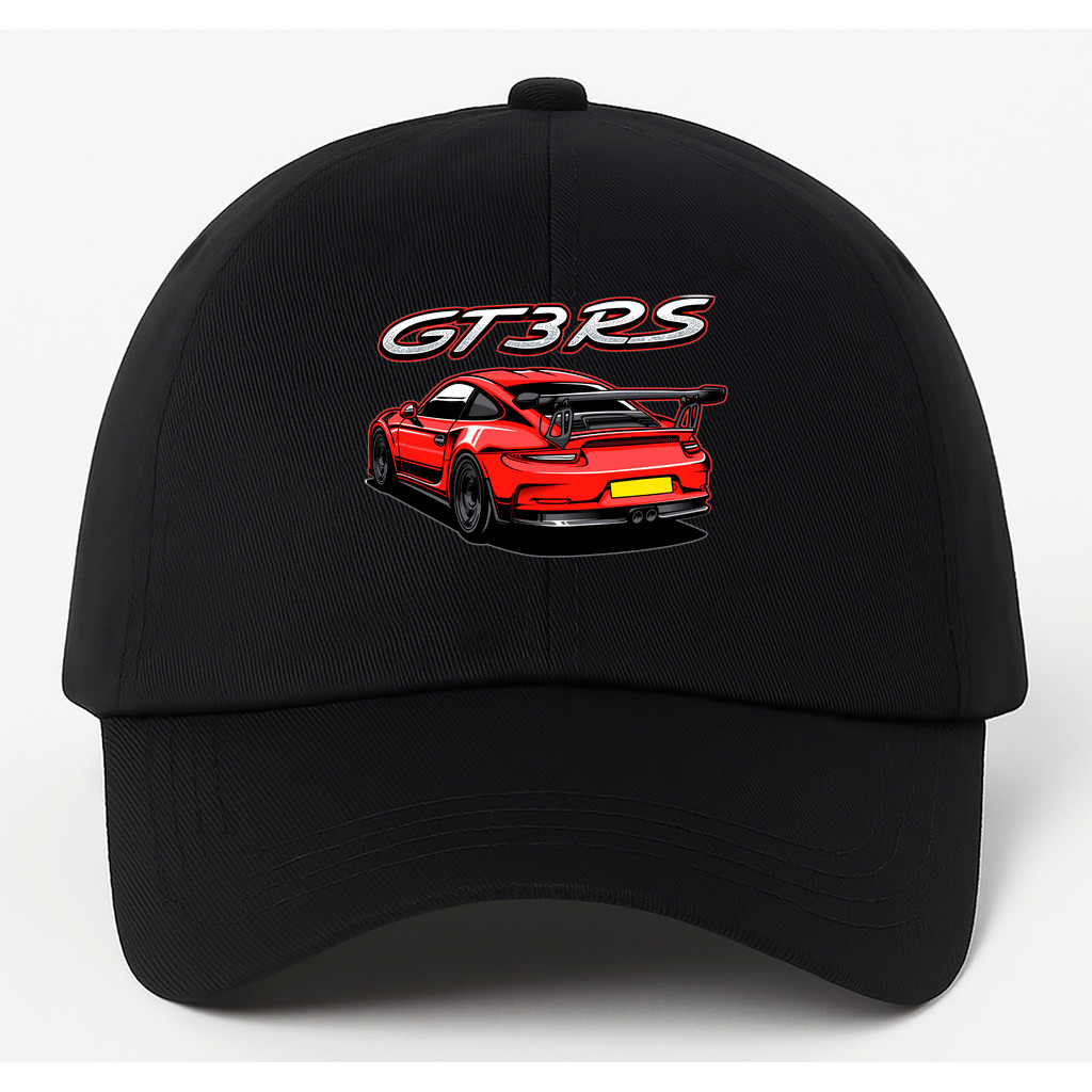 Boné Baseball Porsche GT3RS Azul Streetwear Estilo Americano