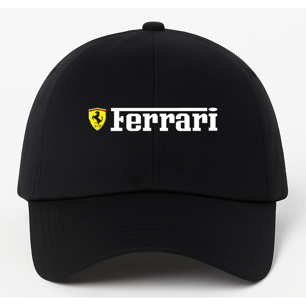 Boné Baseball Ferrari Escudo Amarelo Estilo Americano Lifestyle em Oferta na Shopee