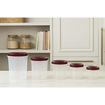 kit 5 potes alimentos, plásticos com tampa, potes BPA Free / potes micro-ondas freezer, kit potes cozinha organizador