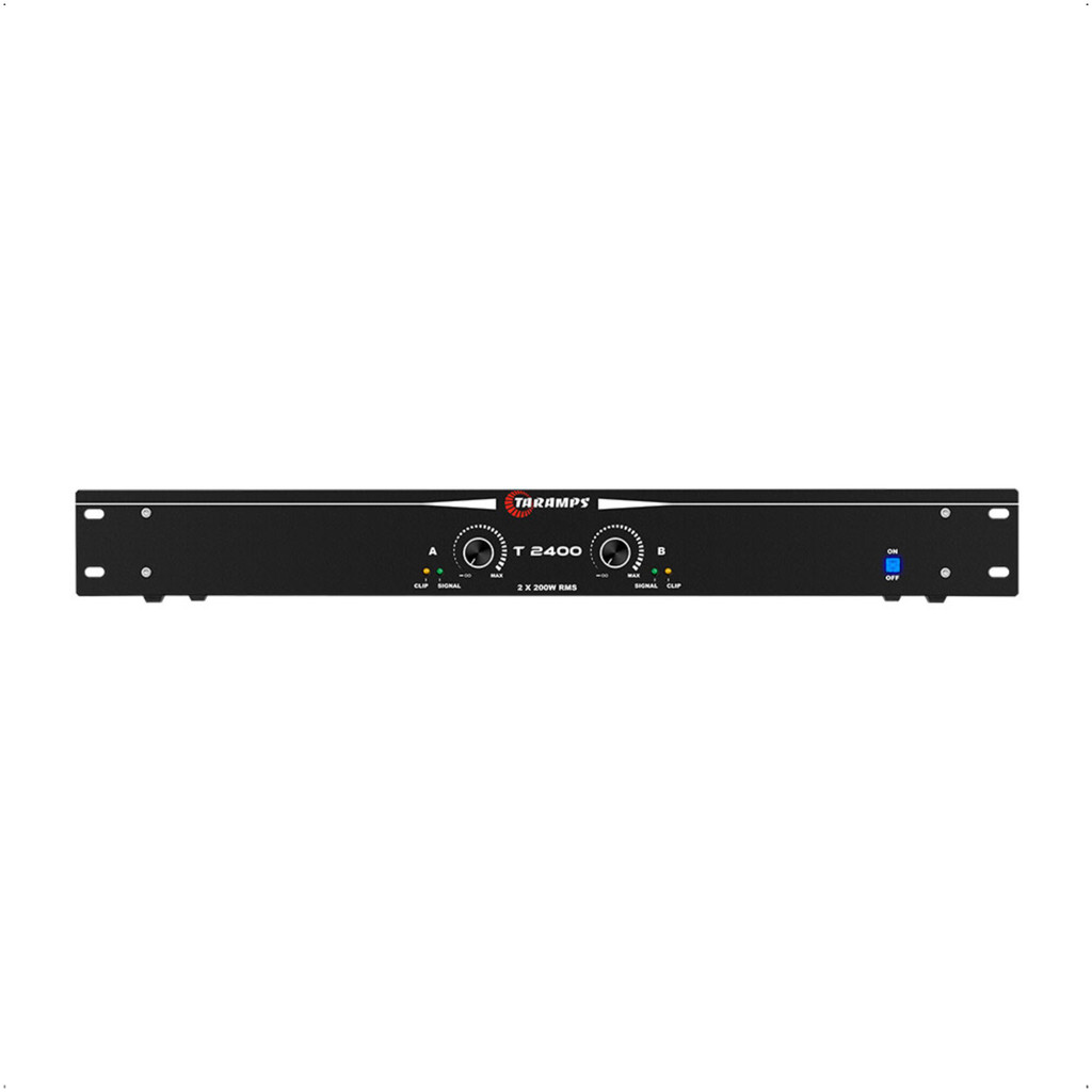 Amplificador Profissional Taramps T 2400 400W RMS 2 Canais Bivolt