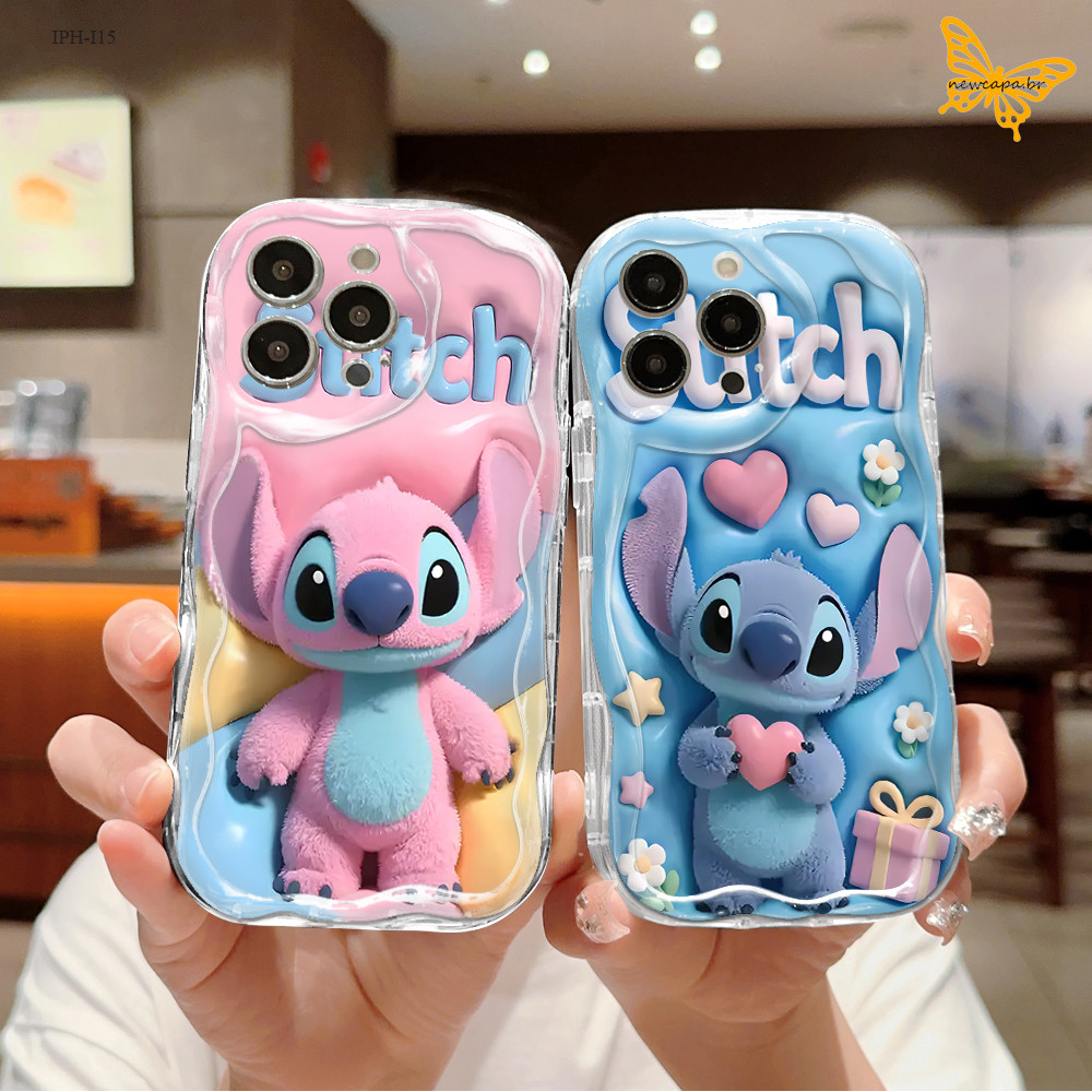 Capinha Para iPhone 15 14 13 12 11 8 7 XR SE Pro Max Plus Capa De Cream Wave Cas