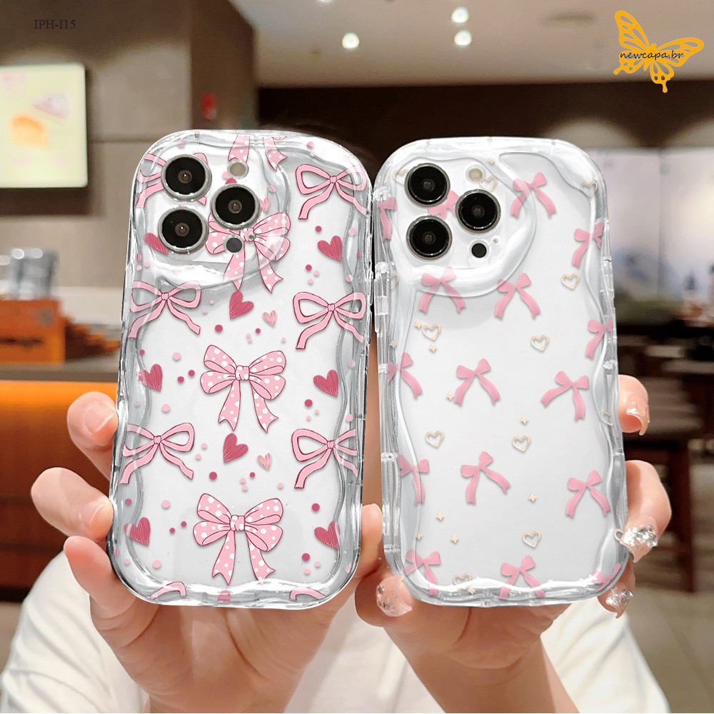 Capinha Para iPhone 15 14 13 12 11 8 7 XR SE Pro Max Plus Capa De Cream Wave Case NYW 3150