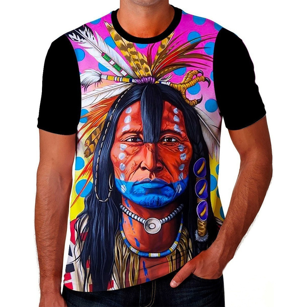 Camisa Camiseta Cacique Indio Tribo Indigena Povoado Hd 01