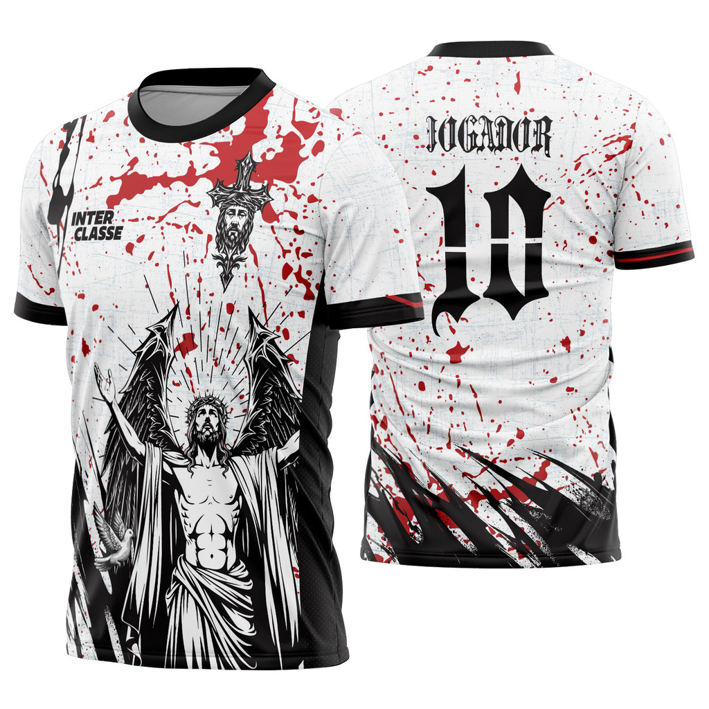 camisa interclasse cristo personalizada com nome e numero 826 em Oferta na Shopee
