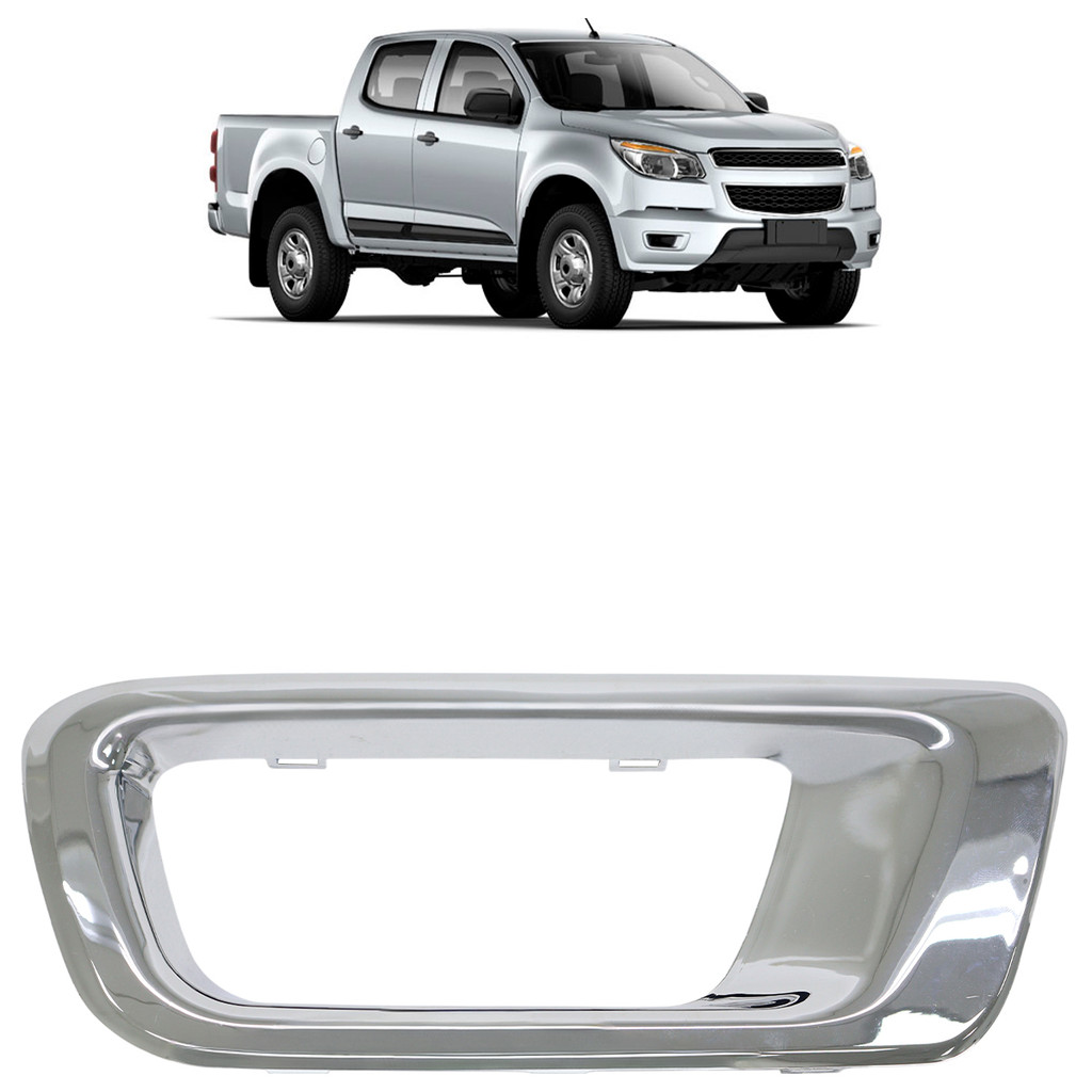 Moldura Farol Milha S10 2012 2013 2014 2015 2016 Cromado Liso