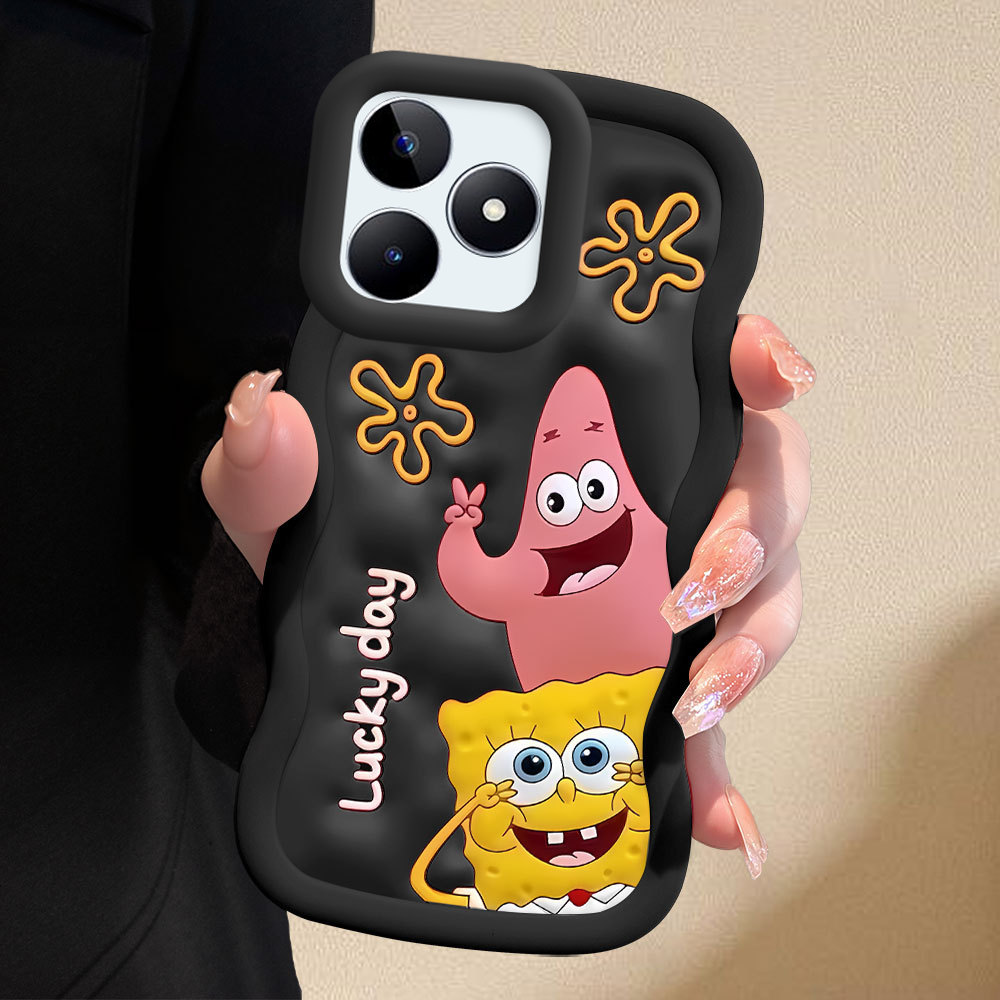 Capa Para Realme C53 C51 Note 50 Narzo N53 Capinha Macia De Silicone Celular SpongeBob 0280 MKL em Oferta na Shopee