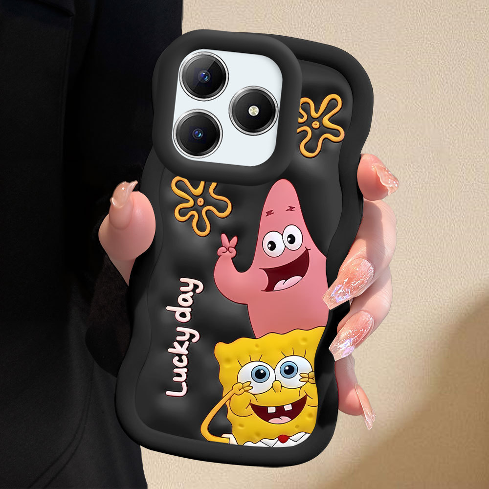 Capa Para Realme C61 C63 Note 60 60X Narzo N61 N63 Capinha Macia De Silicone Celular SpongeBob 0280 MKL em Oferta na Shopee