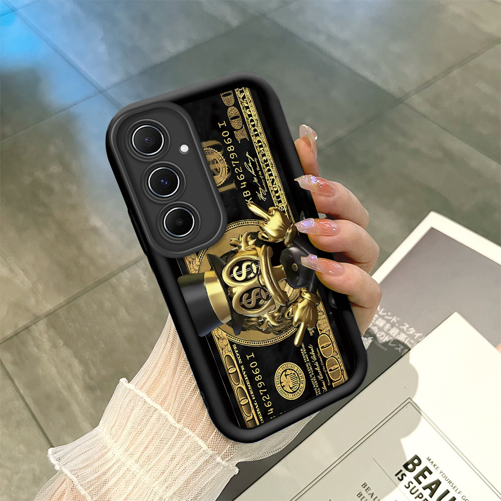 Capinha Para Samsung Galaxy A55 5G Case De Protetora Preta Macio Silicone Celular Capa TY 6074