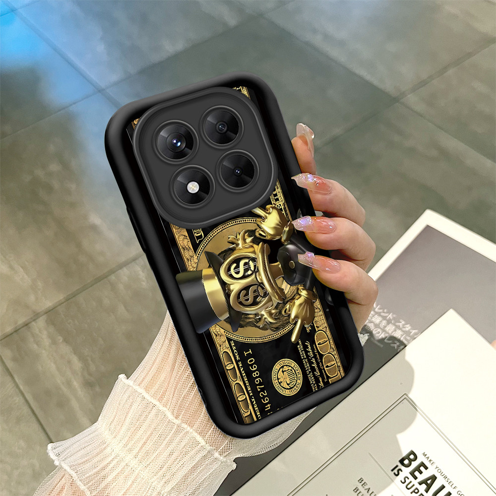 Capinha Para Xiaomi Redmi Note 14 Pro Poco X7 5G Case De Protetora Preta Macio Silicone Celular Capa TY 6074 em Oferta na Shopee