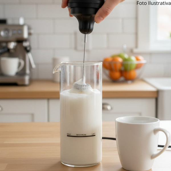 Mini Mixer Elétrico a Pilha 450ml Misturador de Bebidas Prático