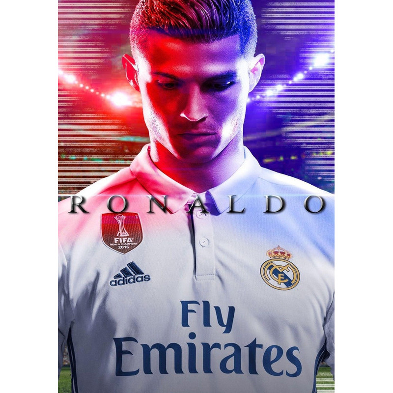 Caderno Brochura Pequeno universitário Cristiano Ronaldo Personalizado 96 folhas para escrever