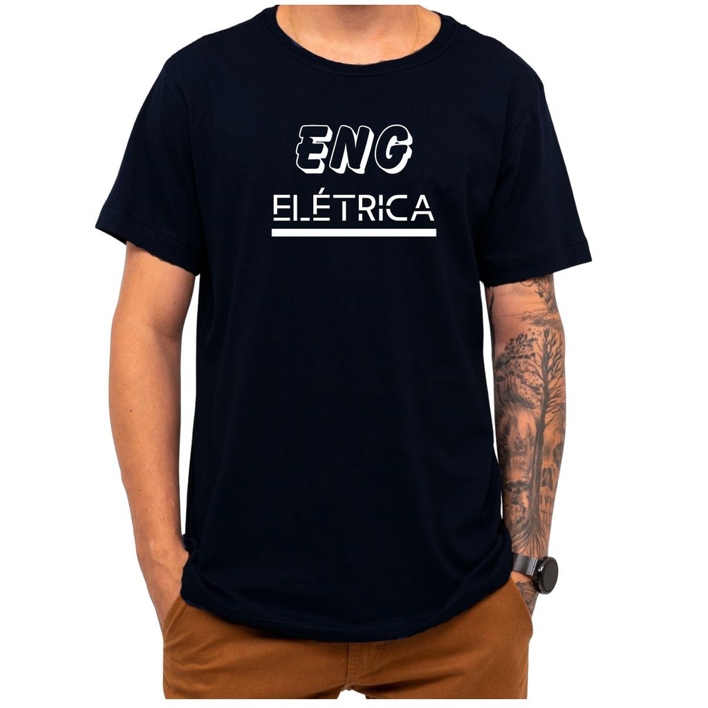 Camiseta Faculdade Engenharia Elétrica Curso Universitário