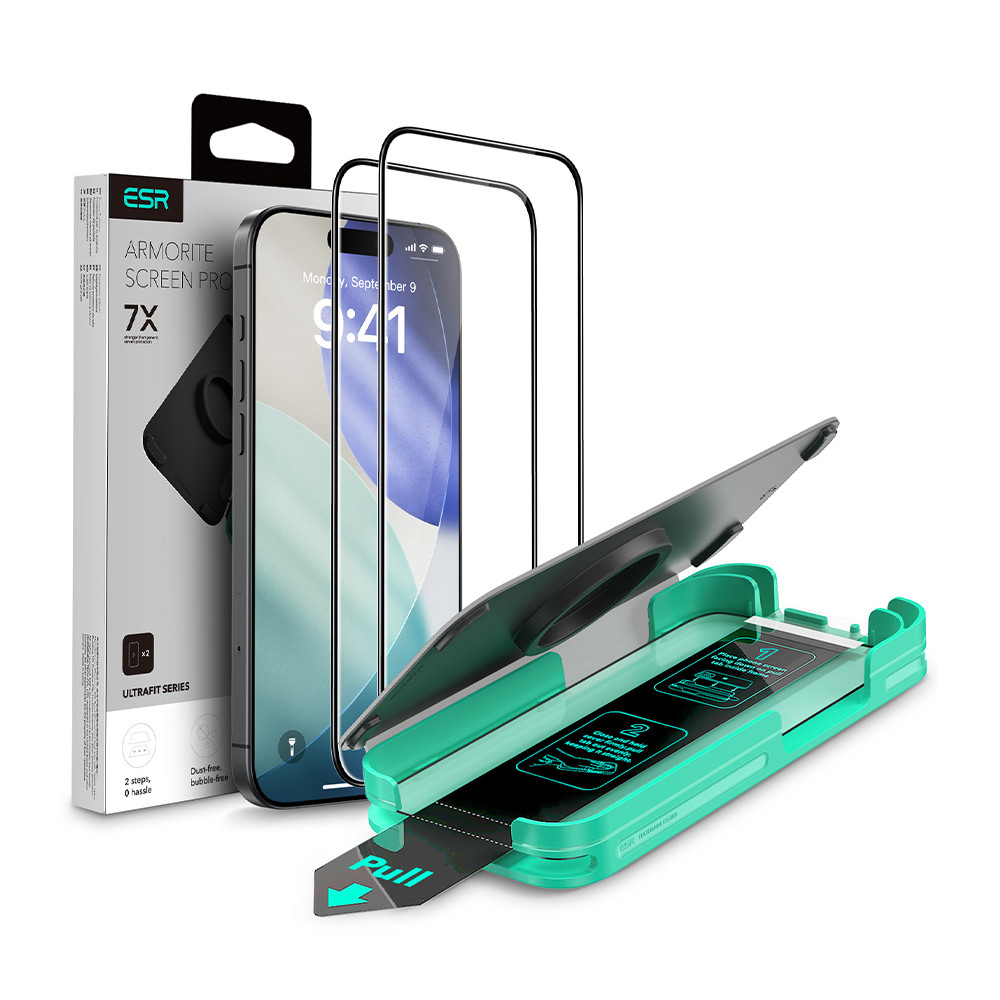 ESR Película iPhone 17 Pro Max Armorite 2 Pack Borda Preta em Oferta na Shopee
