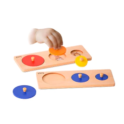 Quebra-cabeça Montessori de Madeira Boby Empilhar Formas