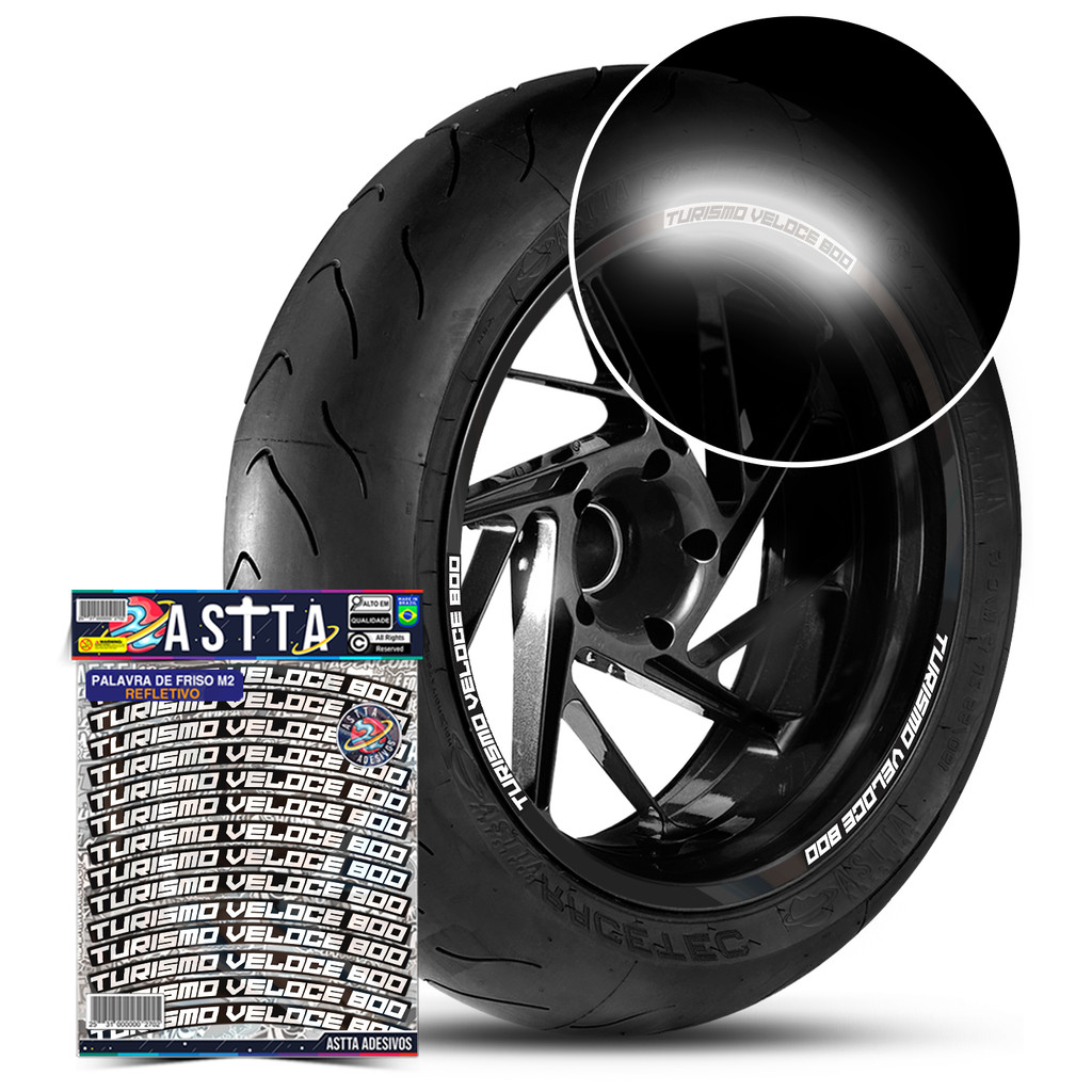 Kit Adesivos Palavras De Roda Compativel Mv Agusta Turismo Veloce 800 Refletivo
