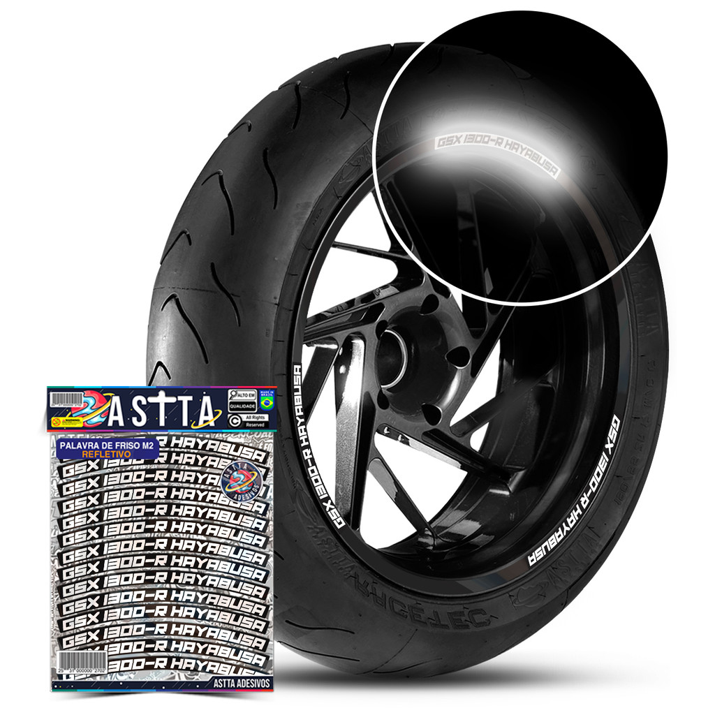 Kit Adesivos Palavras De Roda Compativel Suzuki Gsx 1300-R Hayabusa Refletivo
