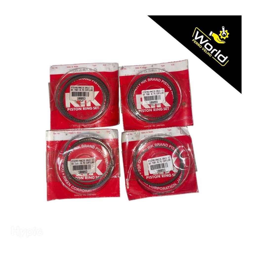 Kit 4 Jogos De Anel Segmento Do Pistão Cbx 750 0,75 Rik