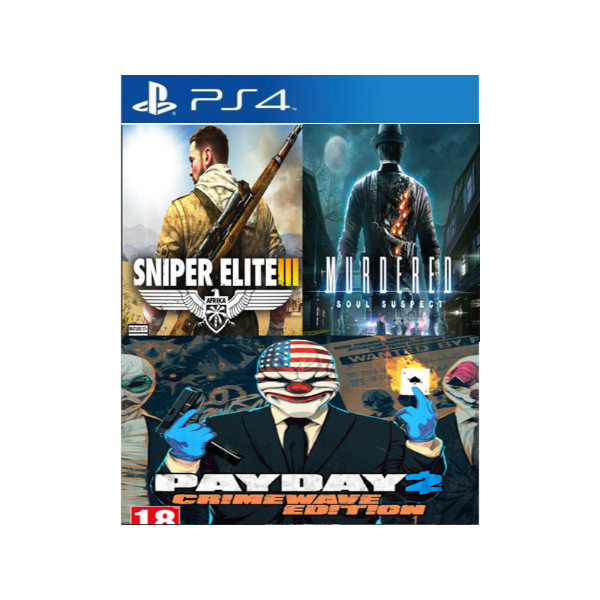 Game Combo 3 jogos Sniper Elite 3 + Payday 2 + Murdered Soul P S 4