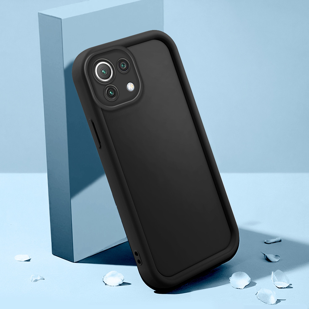 Capinha Para Xiaomi Mi 11 Lite 5G NE Capa de Silicone Minimalista Preta TY5000